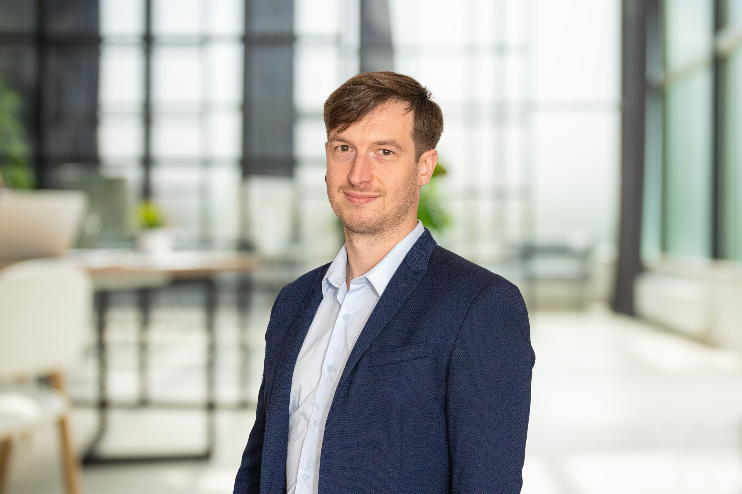 Business office without people with blurred bokeh background