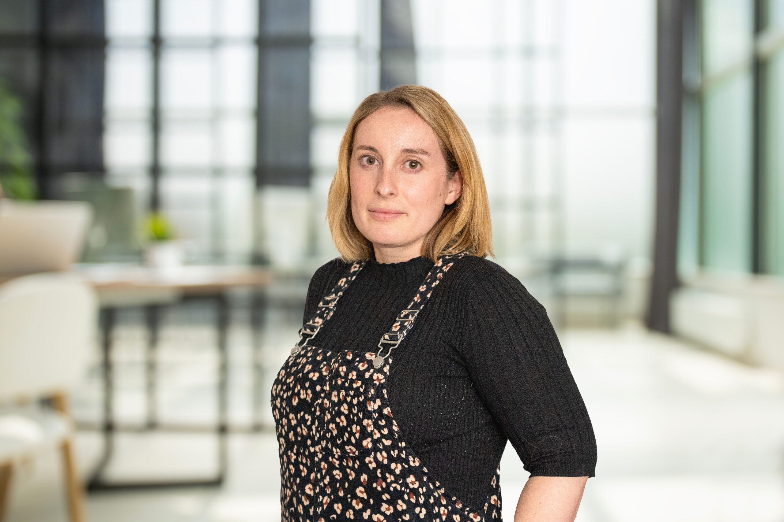 Business office without people with blurred bokeh background