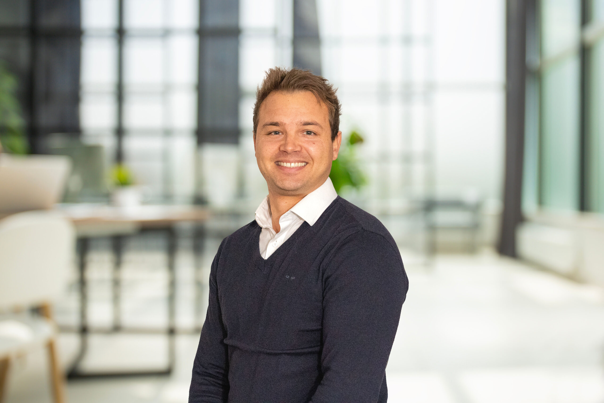 Business office without people with blurred bokeh background