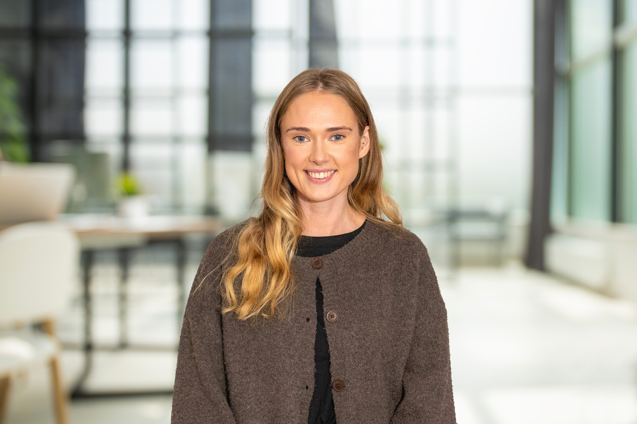 Business office without people with blurred bokeh background