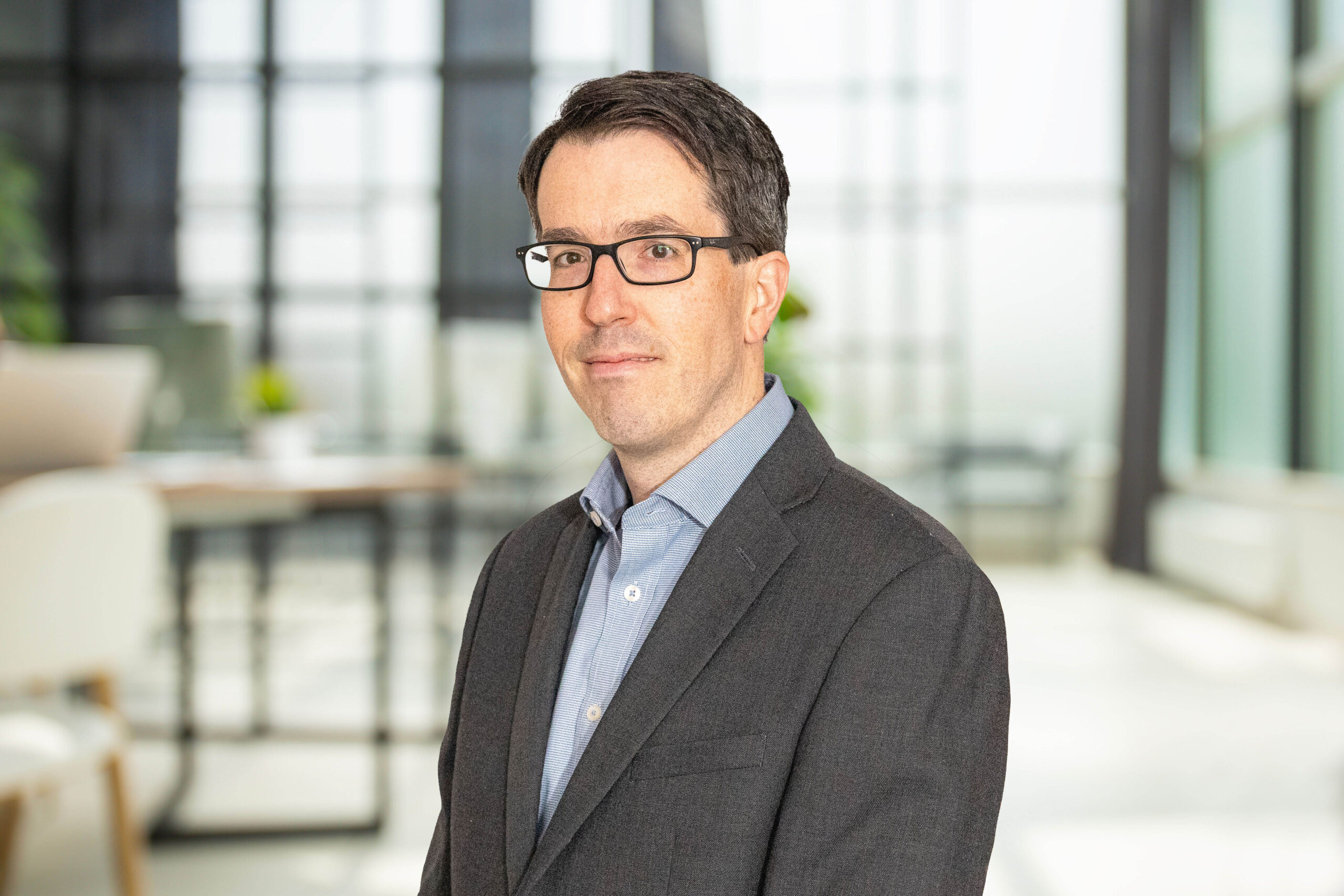 Business office without people with blurred bokeh background