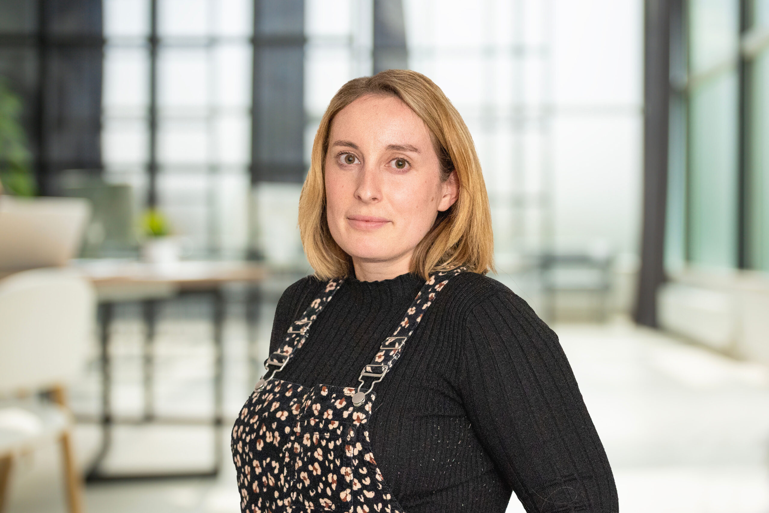 Business office without people with blurred bokeh background