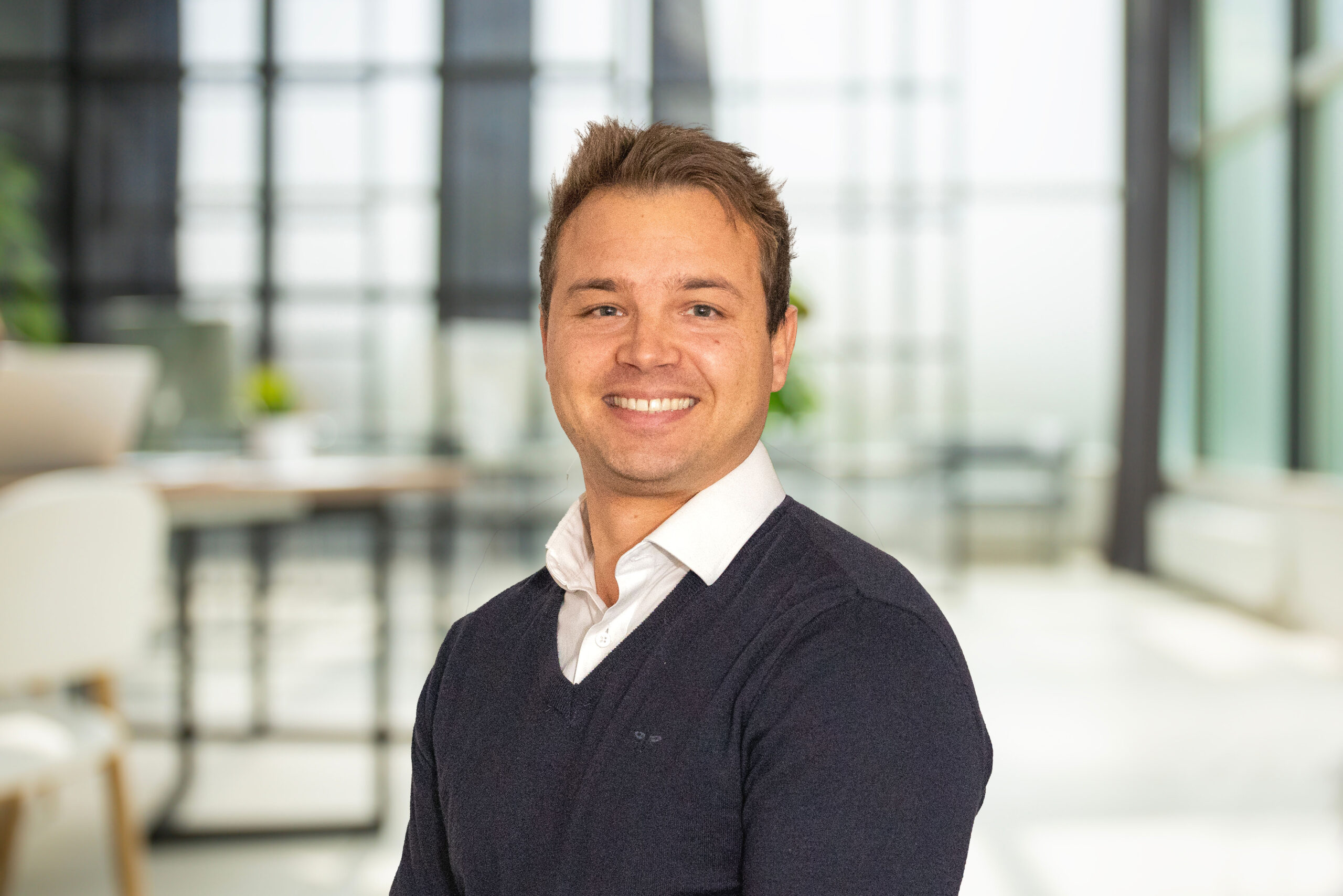 Business office without people with blurred bokeh background