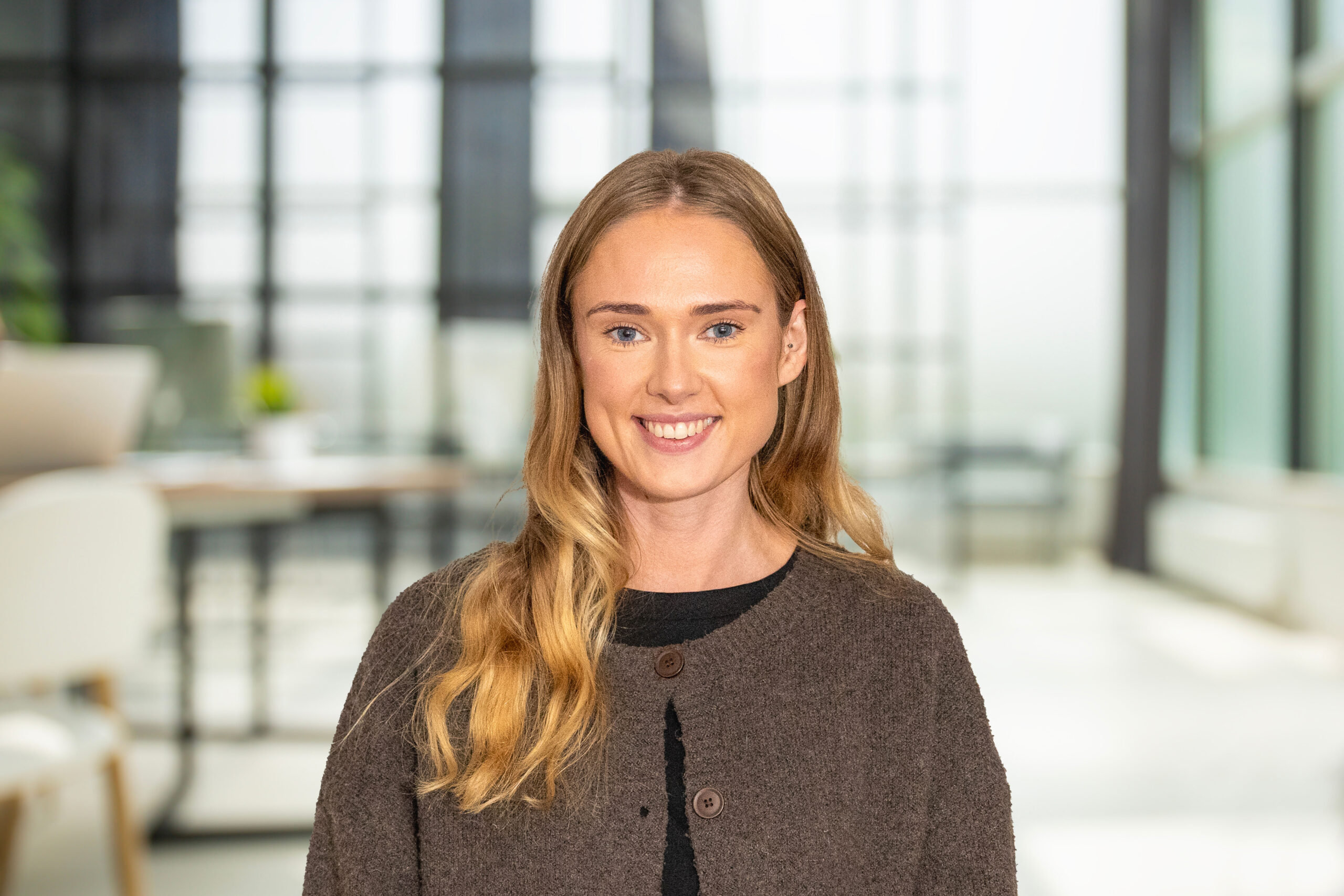 Business office without people with blurred bokeh background